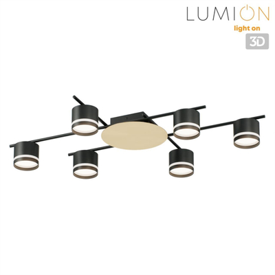 8304/6C COMFI LN26 238 золотой/черный, металл/акрил Светильник потолочный GX53 LED 6*7W 220V BENUA