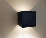 08585,19(3000K) Светильник Куб черный w10*10 h10 Led 6W (3000K) IP65