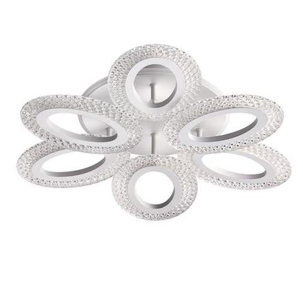 8018/60CL LEDIO LN25 белый/прозрачный металл/акрилл Потолочный светильник c подсв. осн. LED 60W 220V 3000-6000K CLARE