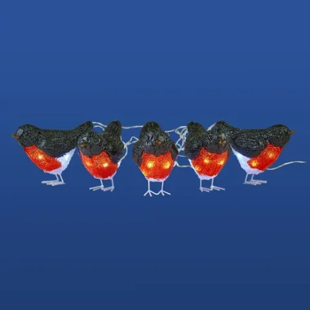 ULD-M1713-040/STA WHITE IP20 BIRDS5 Фигура светодиодная «Птички», 5 штук, 17х13см, 40 светодиодов. Белый свет. Провод прозрачный. TM Uniel
