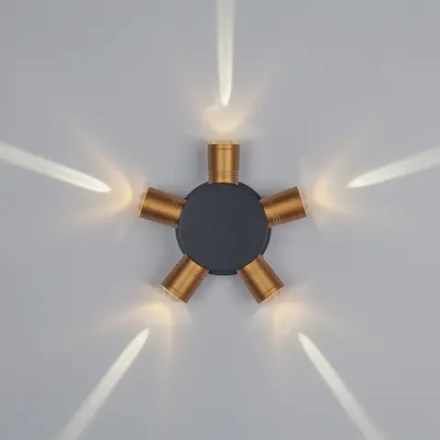 380653 Светильник DITO 5х1W LED 550LM G ЧЕРНЫЙ/ЗОЛОТО 4000K
