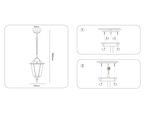 Светильник уличный подвесной ST2029 BK/CL черный/прозрачный IP54 E27 max 40W D150*780