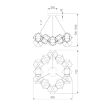Подвесной светильник 90169/12 медь, LED
