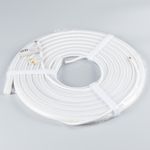 Лента герметичная MOONLIGHT-TOP-A140-16x15mm 24V Warm3500 (9.6 W/m, IP65, 2835, 5m, wire x1) (Arlight, Вывод вниз, 3 года)