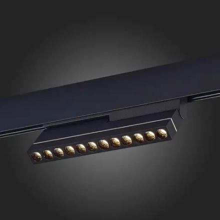 ST805.436.12 Магнитный трековый светильник Черный LED 1*12W 3000K 450Lm Ra>90 36° IP20 L220xW22xH117 48VV
