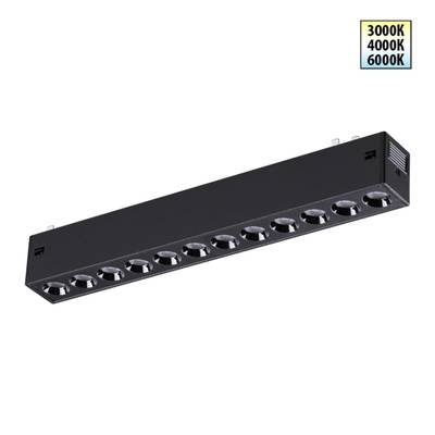 359930 PORT NT25 208 черный Трековый светильник с переключ. цв. темпер. IP20 LED 3000К\4000К\6000К 10W 90-240V VECTOR