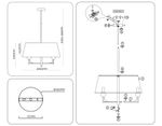 Светильник на штанге LH75150/5 BK/FR черный/белый матовый E14*5 max 40W D580*590