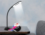 Светодиодная настольная лампа с беспроводной зарядкой DE589 BK черный LED 3000-6400K 3W