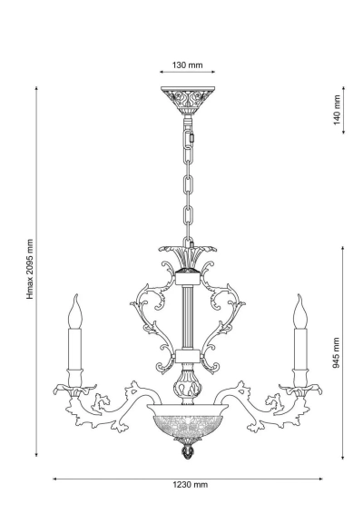 Люстра Lucia Tucci FIRENZE 1780.30.3 antique gold