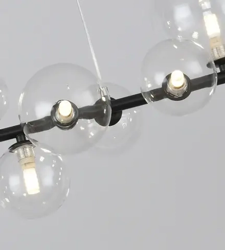 09408-10,19 Люстра Иона черный w120*28 h200 G9 50W+Led 17W (4000K) (Led лампы в комплекте 4000К)
