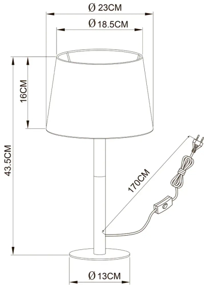 Декоративная настольная лампа Arte Lamp CONNOR A2102LT-1WH, 1хE14