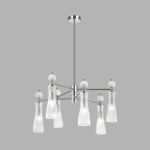 8268/6 NEOCLASSI хром/белый/прозрачный, металл/керамика/стекло Люстра Е14 6*40W 220V EMILY