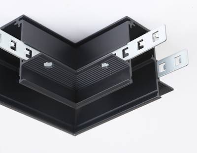 Коннектор угловой для встраиваемого шинопровода Magnetic GL3354 BK черный 85*85*H46.8