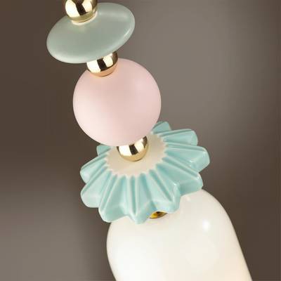 4861/1B CLASSIC ODL_EX21 201 золото/разноцветн./керамика/стекло Подвес E14 1*40W CANDY