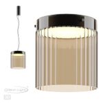 5047/20LC L-VISION ODL24 303 черный/светл.янтарный/металл/стекло Потолочный светильник LED 20W 4000К 2238Лм PILLARI