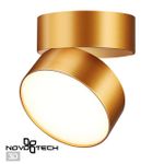 358751 OVER NT21 216 матовое золото Светильник накладной светодиодный IP20 LED 24W 4000K 2100Лм 100-265V PROMETA