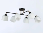 Светильник подвесной TR303089/6 BK/FGD/FR черный/золото/белый матовый E27/6 max 40W 800*580*250