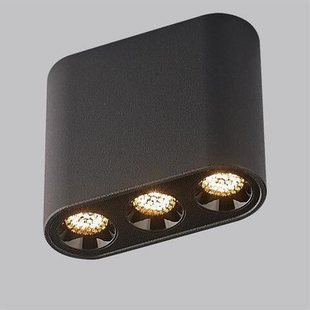 7092/8CL HIGHTECH ODL25 399 Потолочный светильник черный/металл/акрил IP20 LED 8W 3000K 220V SMALL