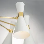 816086 Люстра DUMO 8х40W E14 БЕЛЫЙ МАТОВЫЙ/ЗОЛОТО