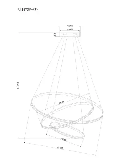 Подвесная люстра Arte Lamp FRODO A2197SP-3WH, 1хLED