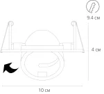 Точечный встраиваемый светильник Arte Lamp ACCENTO A4009PL-1BK, 1хGU10
