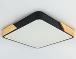 Потолочный светодиодный светильник FZ1316 BK/LW черный/светлое дерево 36W 5000K 400*400*50 (без ПДУ)