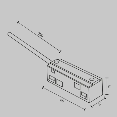 Ввод питания Exility белый, TRA034B-42W-1. TM Maytoni