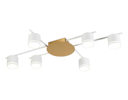 Светильник потолочный FL51755/6 WH/GD белый/золото GX53/6 max 12W 870*570*110