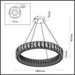 5071/100L HALL ODL24 613 золото/прозрачный/металл/хрусталь/стекло Люстра LED 100W 3700K VERSION