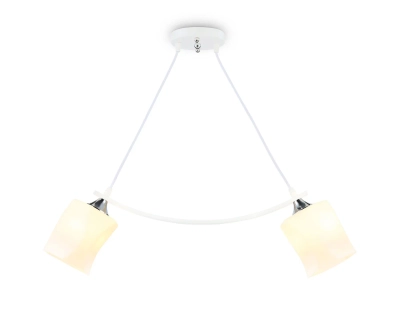 Светильник подвесной TR303154/2 WH/CH/FR белый/хром/белый матовый E27/2 max 40W 640*115*410