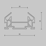 Профиль для монтажа Unity в натяжной ПВХ потолок, 2м, TRA001MP-112S. TM Maytoni