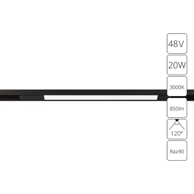 Магнитный трековый светильник Arte Lamp OPTIMA A7284PL-1BK, LED