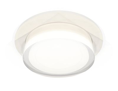 Комплект встраиваемого светильника с акрилом XC7621043 SWH/FR/CL белый песок/белый матовый/прозрачный MR16 GU5.3 (C7621, N7160)