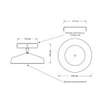 7655/48L MITRA LED SN 48 Светильник пластик/белый LED 48Вт 4000K D400 IP20 MIRA WHITE