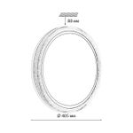 7781/DL MARON SN 000 Светильник пластик/белый/золот. LED 48Вт 3000-6000К D405 IP43 пульт ДУ KRISTY