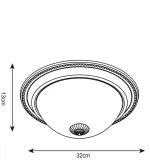 Потолочный светильник Arte Lamp PORCH A1306PL-2AB, 2хE27