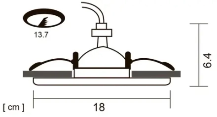Точечный встраиваемый светильник Arte Lamp APUS A6664PL-1WH, 1хG9