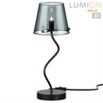 6570/1T MODERNI LN25 черный/дымчатый/металл/стекло Настольная лампа G9 1*20W 220V SMOKY