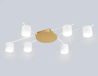 Светильник потолочный FL51755/6 WH/GD белый/золото GX53/6 max 12W 870*570*110