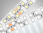 Светодиодная лента двухрядная GS3702 2835 240Led /24W m/ 24V IP20 4500K/ 5000*14*1.2mm/ кратность резки 50mm (2 конт.)