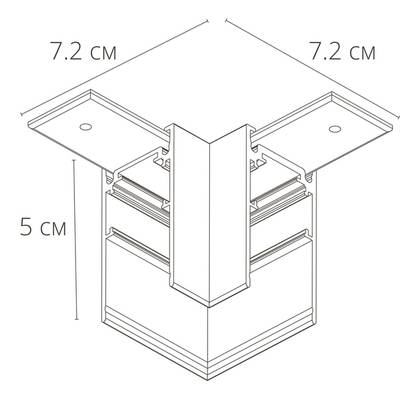 Коннектор угловой для магнитного шинопровода Arte Lamp LINEA-ACCESSORIES A480633