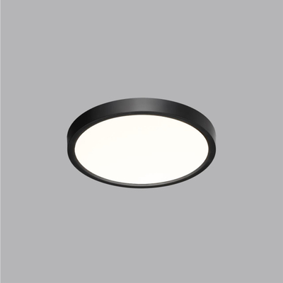 7660/18L MITRA LED SN 554 Светильник пластик/белый/черный LED 18Вт 3000/4000K D230 IP40 ALFA BLACK