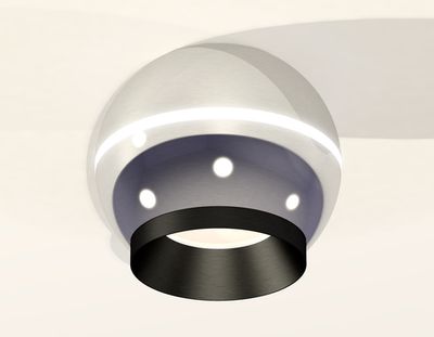 Комплект накладного светильника XS1104001 PSL/PBK серебро полированное/черный полированный MR16 GU5.3 LED 3W 4200K (C1104, N7031)