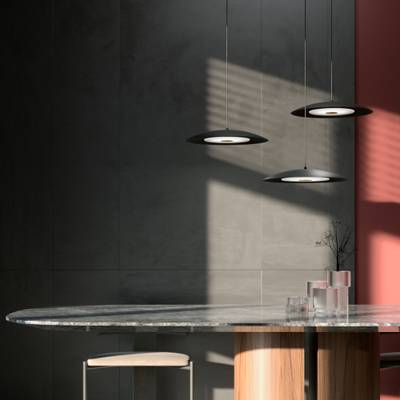 Подвесной светильник с металлическим плафоном 90328/1 черный, LED