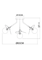 Потолочная люстра Arte Lamp PEACOCK A1369PL-7GY, 7хG9