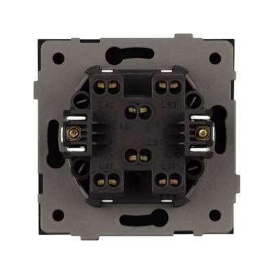 Механизм выключателя одноклавишный перекрёстный SWT-TENDO-MKX1-PL-BK (230V, 10A) (Arlight, -)