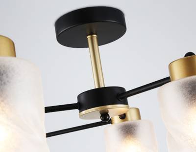 Светильник подвесной TR303325/6 BK/GD черный/золото E27/6 max 60W D680*270