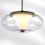 612117 Люстра PALERMO 8W LED 350LM G ЧЕРНЫЙ/ПРОЗРАЧНЫЙ 3000K Lightstar