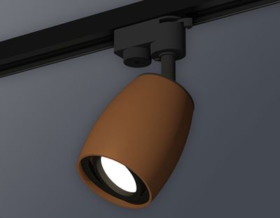 Комплект трекового светильника XT1124002 SCF/PBK кофе песок/черный полированный MR16 GU5.3 (A2521, C1124, N7002)