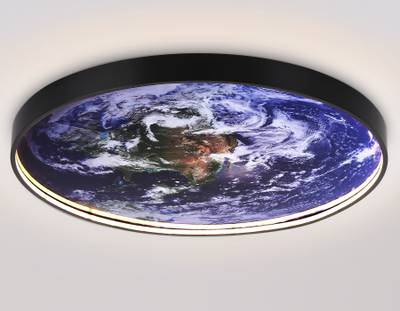 Светильник светодиодный настенно-потолочный FW11136 BK черный 50W LED 3000-6400K D800*38